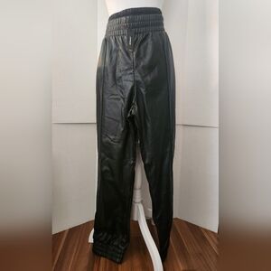 Express Pants Size Large Black Faux Leather Joggers NWT